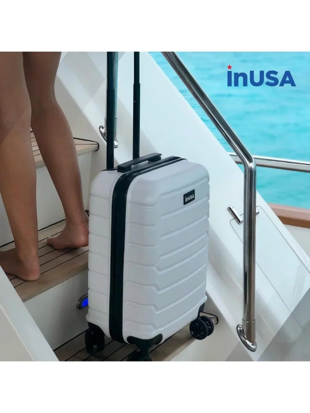 Durable Lightweight 20-Inch Hardshell Carry-On Luggage with Spinner Wheels